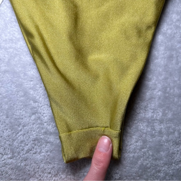 NWOT SAME Rose 90s Swimsuit Bottom Green/Fuchsia Size Medium - Picture 9 of 10